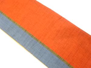 縞模様織り出し　全通袋帯